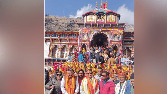 Prem chand Aggarwal reached Badrinath Dham