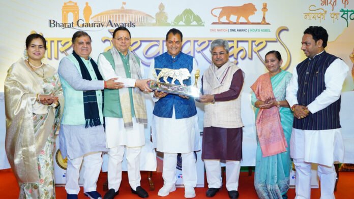 Prem Chand Aggarwal honored with Bharat Gaurav Award