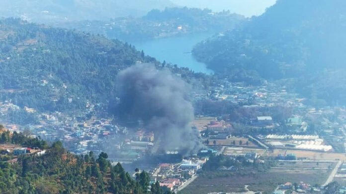 A huge fire broke out in Bhimtal Sidkul diesel factory