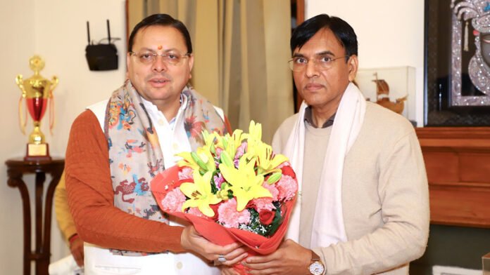 Pushkar-Dhami CM Dhami met Union Sports Minister