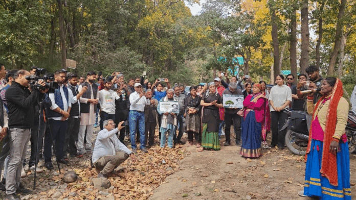 Protest against cutting of trees intensifies