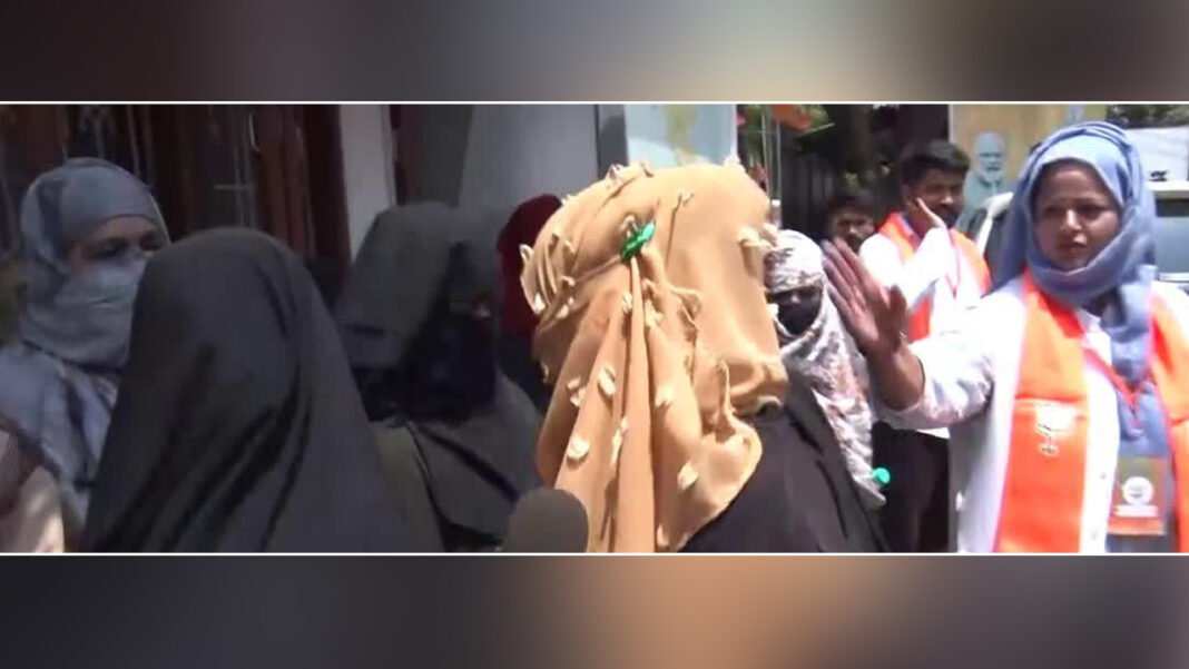 Muslim woman creates ruckus in BJP headquarters