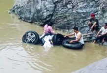 वाहन खाई में गिरने से एक ही परिवार के 5 लोगों की मौत 5 people died as vehicle fell into ditch