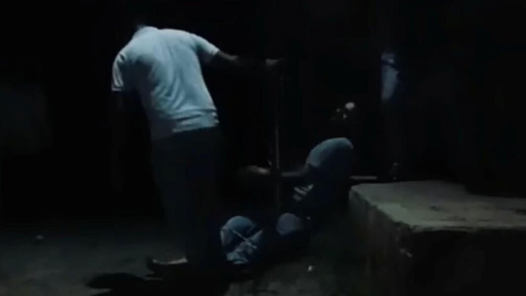 The youth was tied to a pole and beaten up