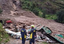 बादल फटने से मची भारी तबाही, नौ मजदूर लापता Heavy destruction caused by cloudburst