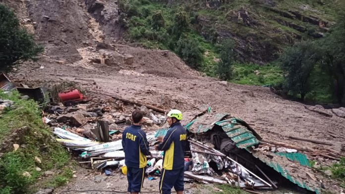 Heavy destruction caused by cloudburst