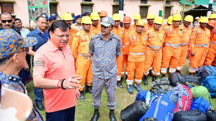 CM-Pushkar-Dhami CM Dhami is at ground zero in Uttarkashi disaster