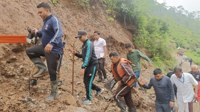Five people died after being buried under rubble
