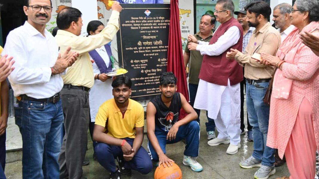 Foundation stone laid for basketball court and library
