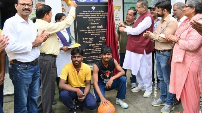 Foundation stone laid for basketball court and library