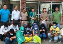 सैक्स रैकेट का भंडाफोड़, 8 महिलाएँ व 5 पुरुष गिरफ्तार 8 women and 5 men arrested in sex racket