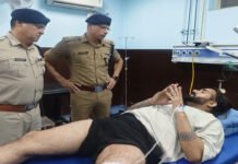 छात्रसंघ चुनाव में दहशत फैलाने का आरोपी मुठभेड़ के बाद गिरफ्तार Accused of spreading terror in student union elections