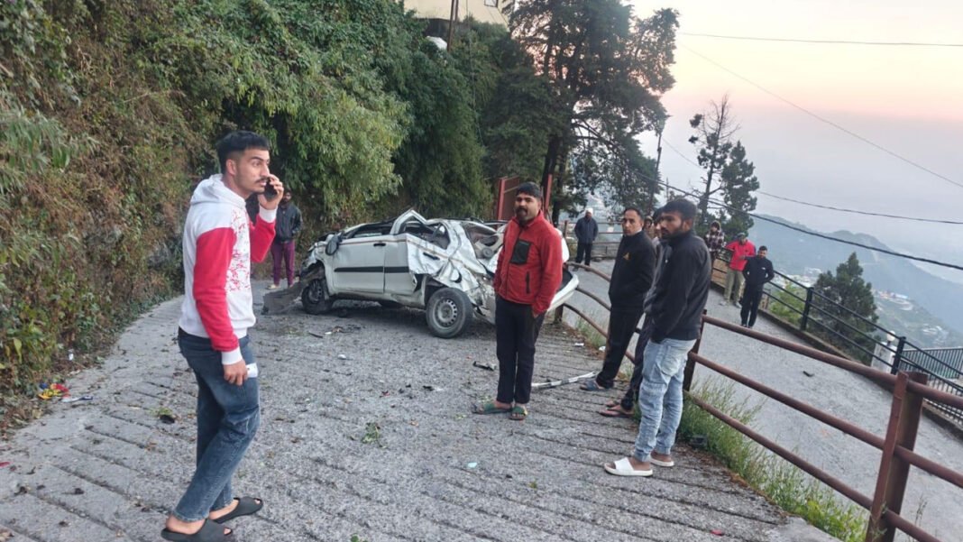 Car lost control and fell into a ditch