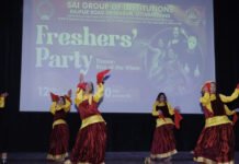 साई ग्रुप ऑफ इंस्टीट्यूशन्स में धूमधाम से मनाई गई फ्रेशर्स पार्टी Freshers Party celebrated with great pomp in Sai Institutions