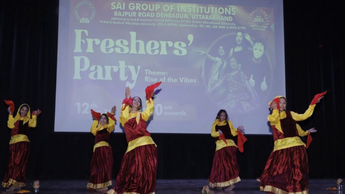Freshers-Party Freshers Party celebrated with great pomp in Sai Institutions