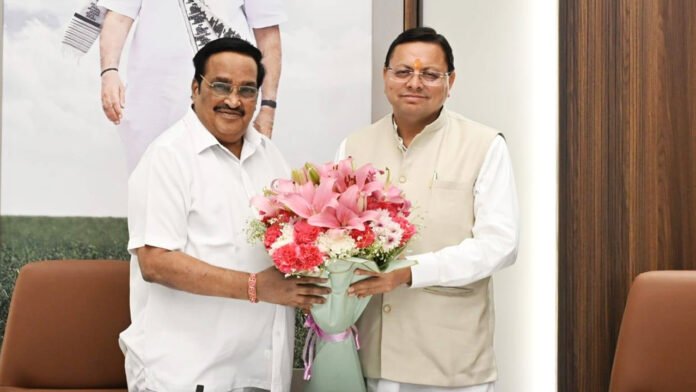CM-Pushkar CM Dhami made a courtesy call on Union Water Power Minister