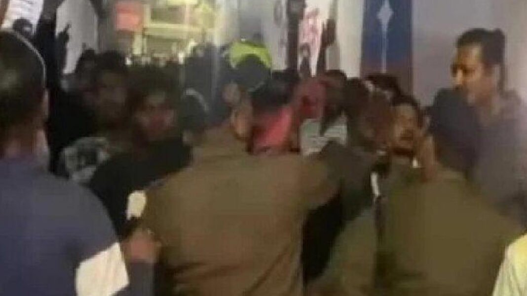 Tension in area after a woman was beaten up