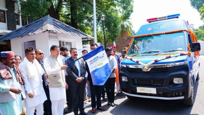 Dhami HDFC Bank Hands Over 4 Ambulances to State