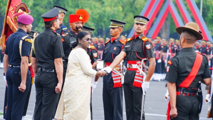 Army-Passout Nine female military officers pass out
