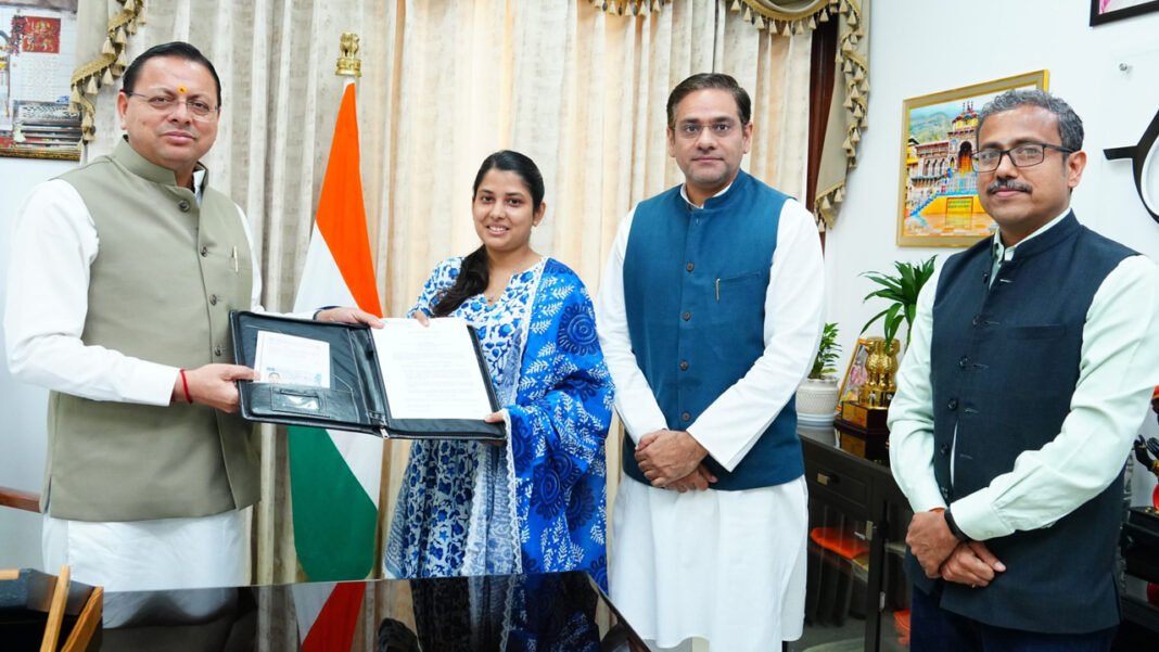 CM Dhami met Sapna Rana