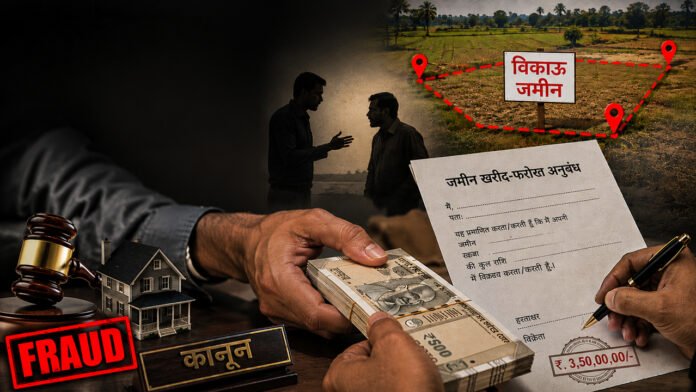 Land-Fraud Fraud worth lakhs in land dealings