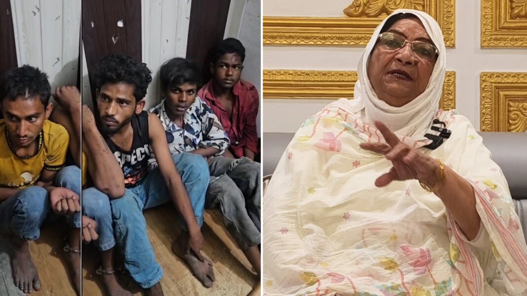 Four armed miscreants entered a Congress leader's house