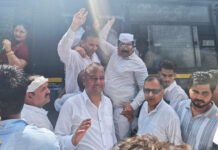 कांग्रेस के हल्ला बोल में गुलजार अहमद का शक्ति प्रदर्शन Gulzar Ahmed show of strength at Congress 'Halla Bol' protest