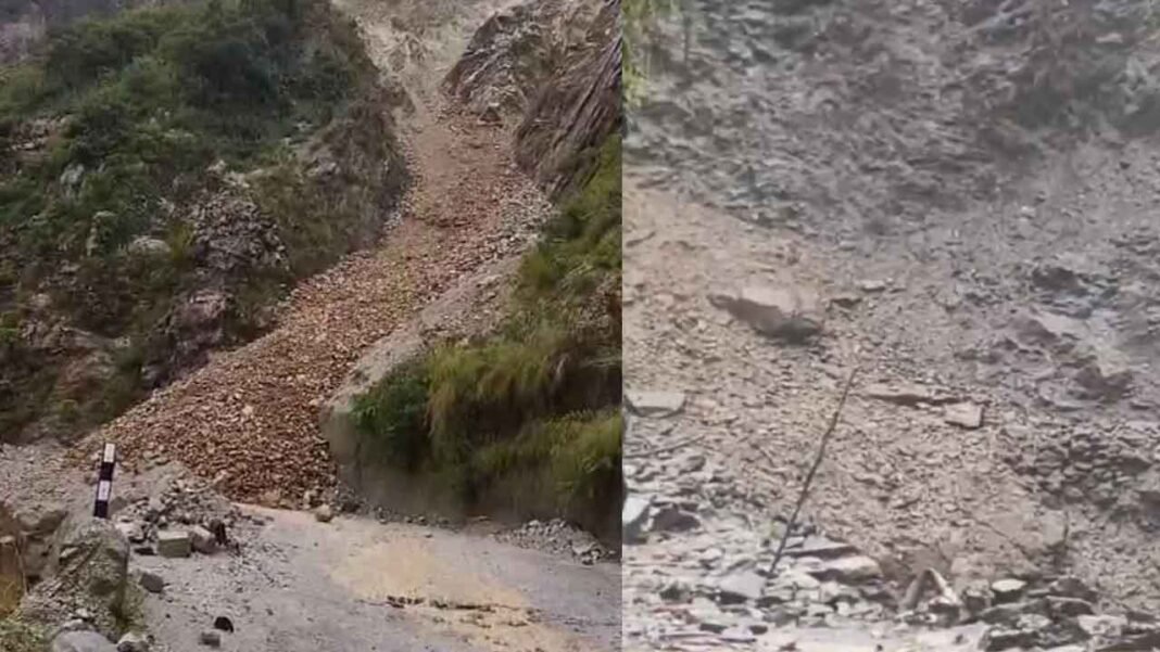 Heavy debris on Badrinath Highway